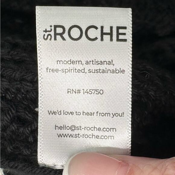 NWT | St. Roche | Knit Peplum Top | Black | Medium - Picture 8 of 16